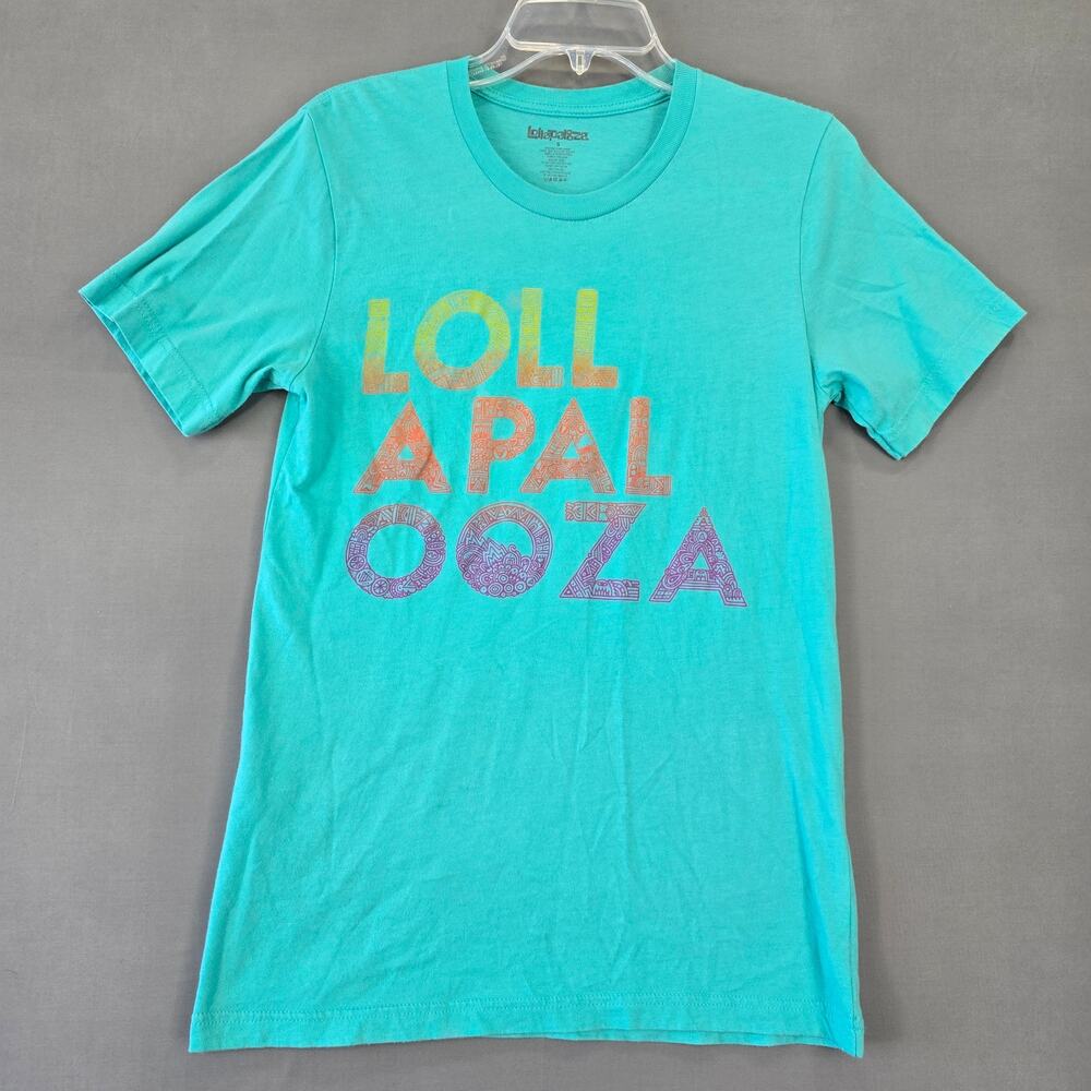 Lollapalooza Blue Shirt Classic 2016 Festival Tee Short Sleeves Women Size S Top